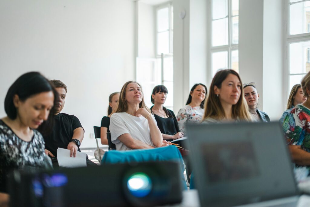 Group of students in training room