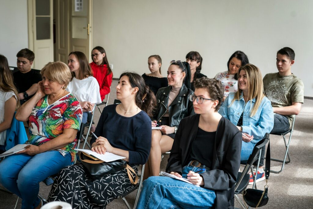 Group of students in training room